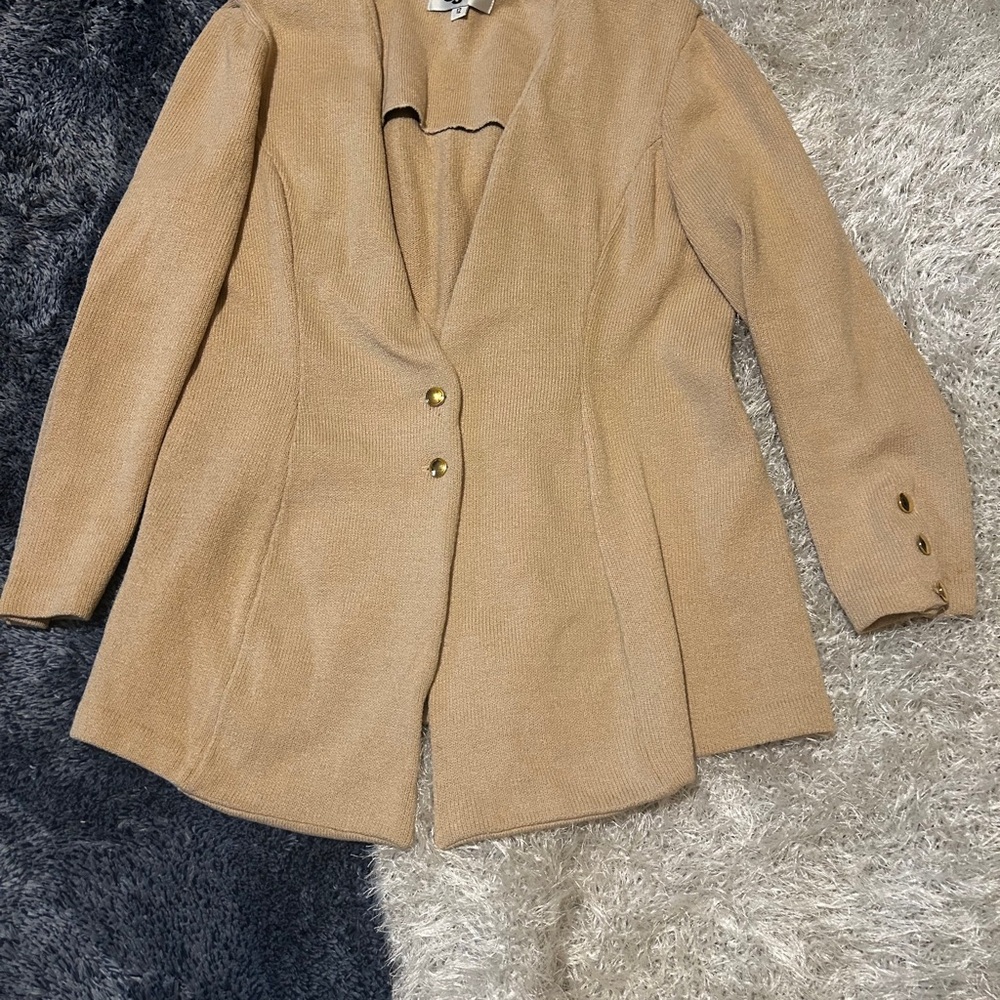 At .John size 12 jacket Elegant Tan Women's Blazer - Picture 2 of 8